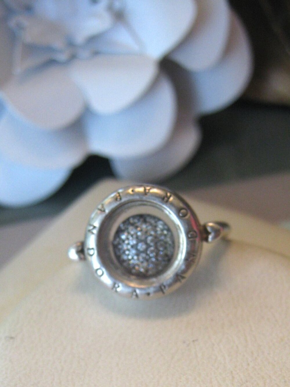 Authentic PANDORA Locket Ring with Petite - Size 52 (6) - Picture 1 of 6